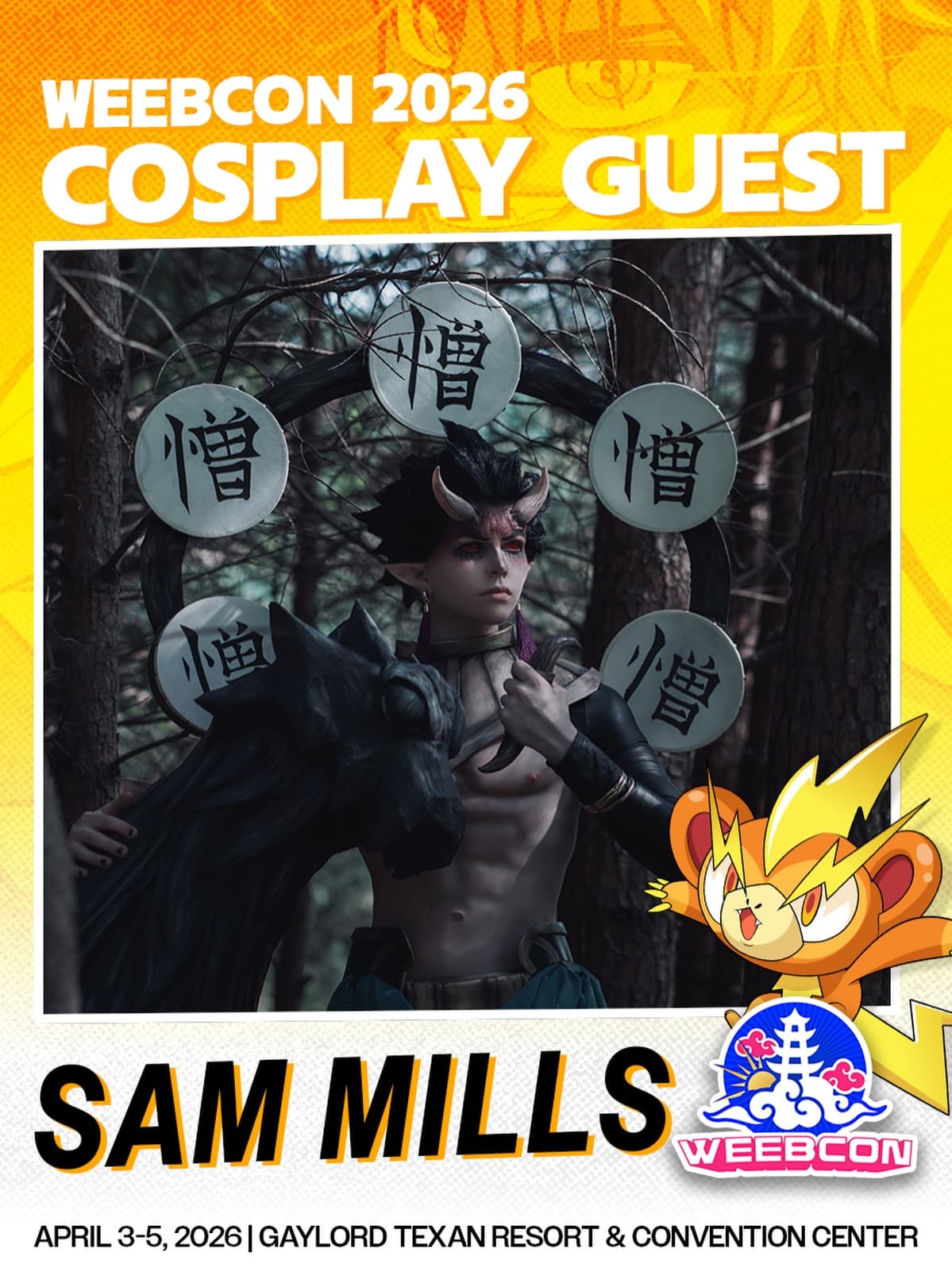 🗣️ COSPLAY RED CARPET 🗣️

It’s time to welcome another incredible creator to our growing Cosplay Guest lineup 🙂‍↕️

💪 Shonen Faction Member | Sam Mills | @_sammills
Sam is a longtime cosplayer with 15 years of experience, known especially for their Demon Slayer and other anime builds. They’re passionate about crafting and bringing their favorite characters to life—and when Sam’s not in cosplay mode, you can find them working on their Sanemi Demon Slayer itasha 🔥🚗

When the clock strikes midnight the badge prices will increase, don’t sleep on locking in the lowest price for —

⛅️ WeebCon 2026 ⛅️