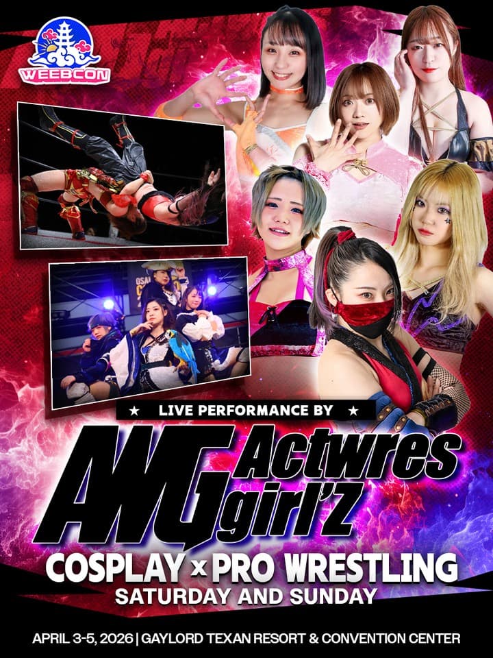 ‼️ EVENT SHOWCASE‼️

Ding Ding Ding
@actwresgirlz are ready to throw DOWN 🤼♀️ 💥

We are beyond excited to welcome Actwres Girls to WeebCon — an all-women cosplay × wrestling group, brought to you all the way from Japan ✨

Their heartstopping performance will be only twice per day (Sat & Sun)
🎭Match 1: Anime Cosplay Match
🔥Match 2: Pro Wrestling Match

As a bonus they’ll mayyybeee do a surprise meet & greet on Friday if yall show them love from here to the show weekend 👀

Finally, In true Protagonist fashion at the end of the weekend, Actwres Girls will be raffling off an official Signed Wrestling Gong, with all proceeds donated to the Make-A-Wish Foundation! ❤️

Cheer til your voice hurts. Meet these amazing women. Grab merch. Support a great cause while watching people suplex each other in cosplay 

All of this goes down at—

⛅ WeebCon ⛅